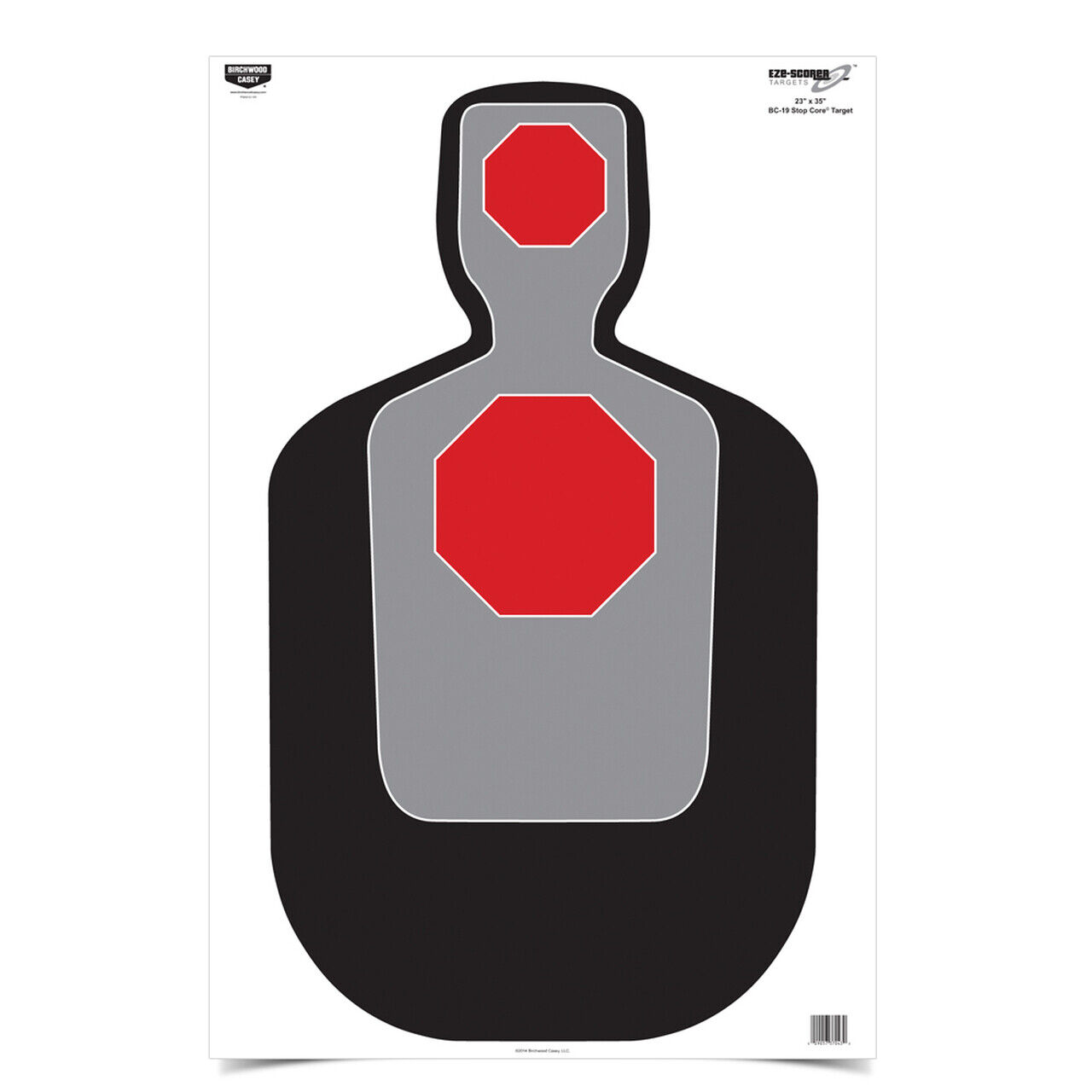 Eze-Scorer™ BC-19 Stop Core Shooting Targets 23" x 35" on Brilliant White Paper