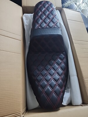Step-Up Seat - Lattice Stitch - Red Stitch - FLH/FLT '08-'23 A808-07B-175RED