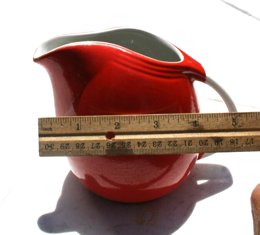Vintage Hall's Superior Quality Kitchenware Red Pot Pitcher Art Deco eBay