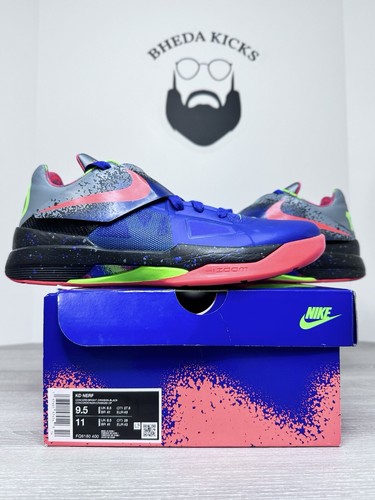 Rozmiar 9.5 - Nike Zoom KD 4 IV Nerf FQ8180-400 Męskie Autentyczne Używane Og