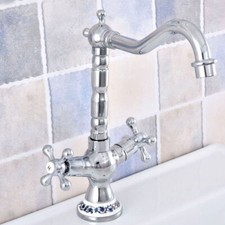 Polished Chrome Kitchen Wet Bar Bathroom Vessel Sink Faucet Mixer Tap esf667
