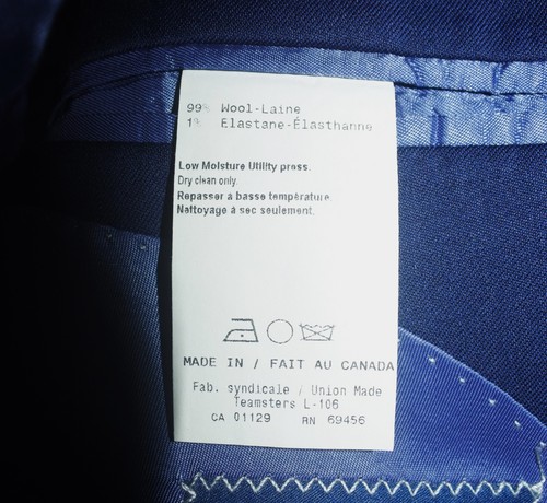 NW0T Men's 46R Hart Schaffner Marx New York Fit Reda Flexo Sport Coat Blazer - Picture 10 of 10
