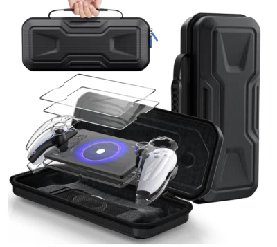 Accessories Bundle for Playstation Portal, Carry Case with cover Protector-Black