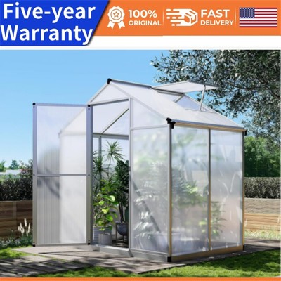  6.25 x 4 Ft Greenhouse with Roof Vent for Planting and Gardening Walk in Outdo
