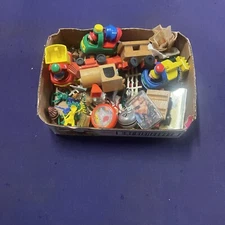 Lot Box Of Misc Toys Some Dated 70s 