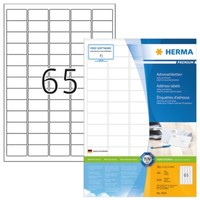 Herma 4254 Adressetiketten Premium A4 38,1X21,2 Mm Runde Ecken Weiß Papier Matt