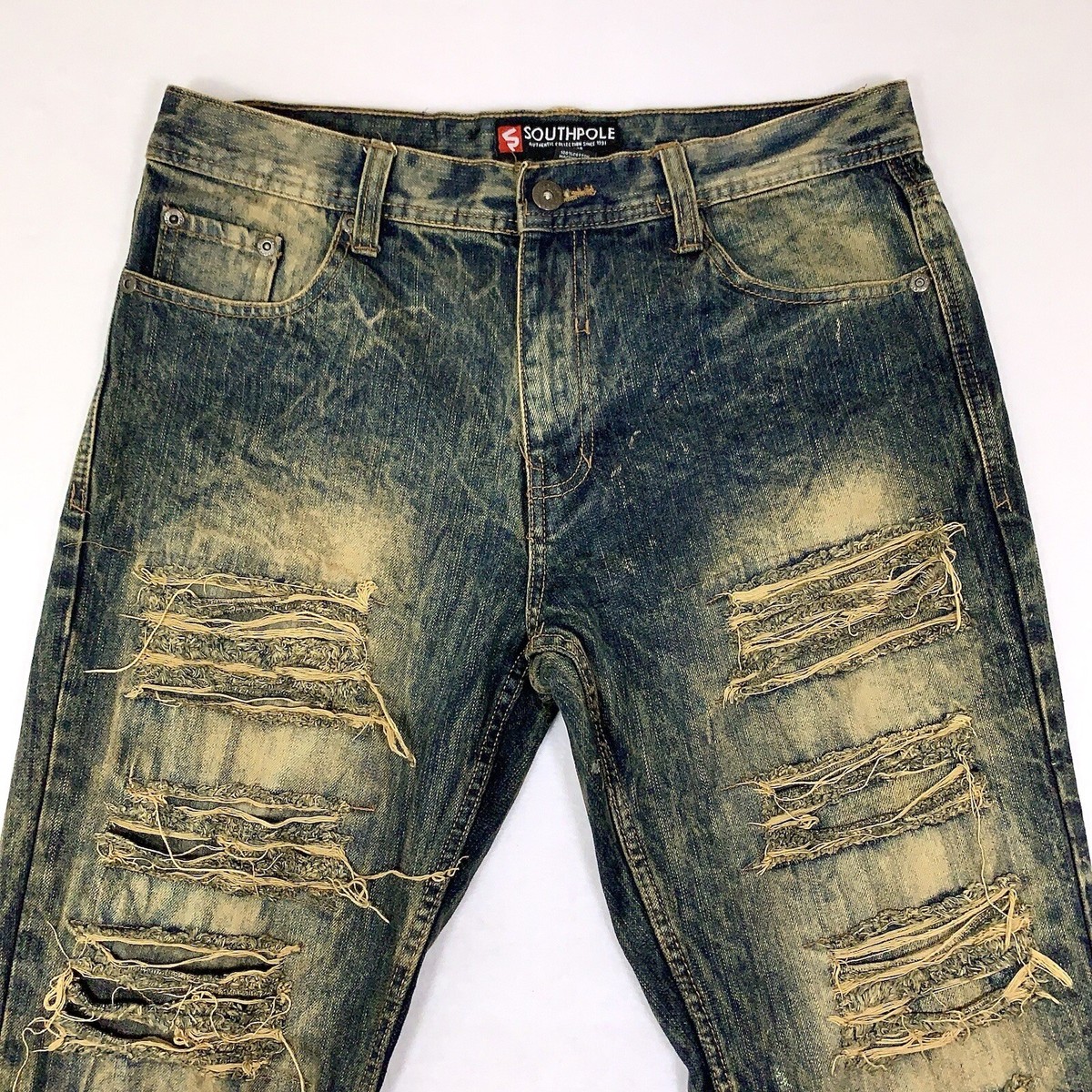 SouthPole Jeans Men's 35x31 Authentic Collection Dark Sand Y2K