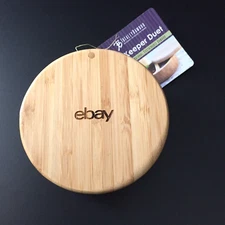 eBay Branded Totally Bamboo Salt Box Duet Keeper Magnetic Swivel Lid 2 Chambers