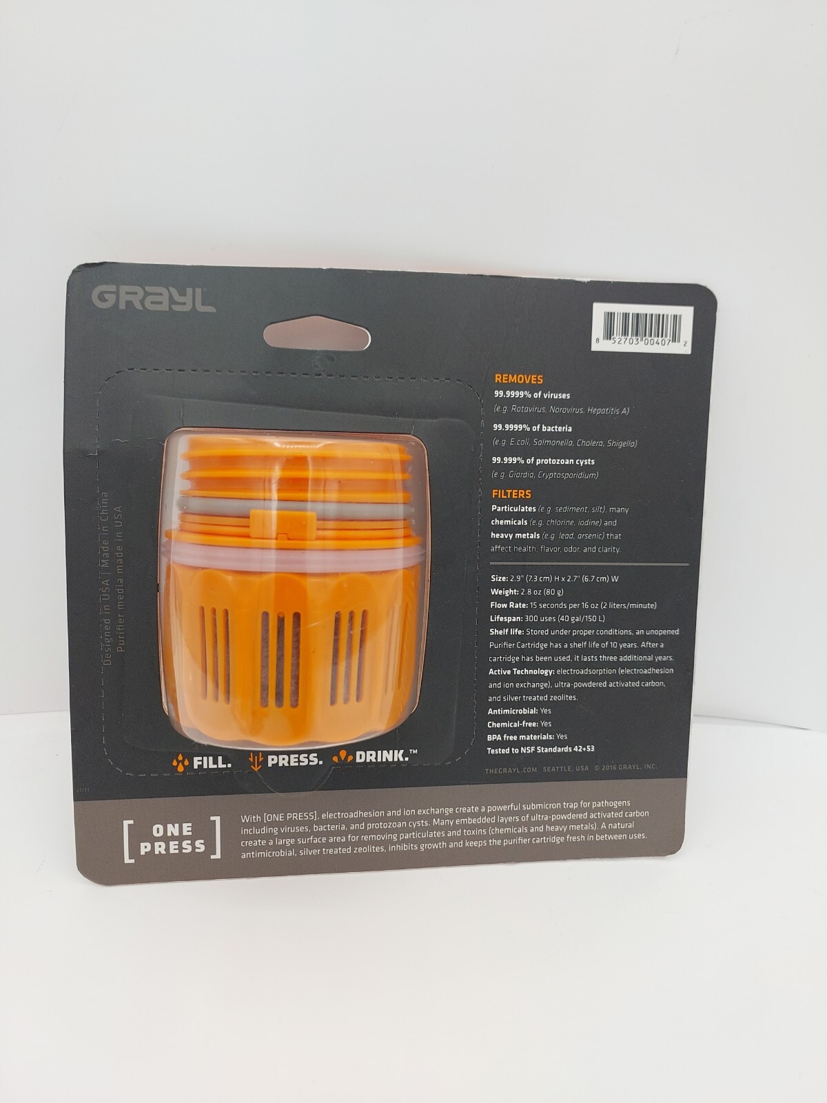 GRAYL PURIFIER CARTRIDGE (RN1026989) eBay