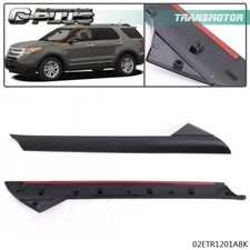 Fit For 11-19 Ford Explorer 2pcs Windshield Outer Pillar Trim Strips Molding