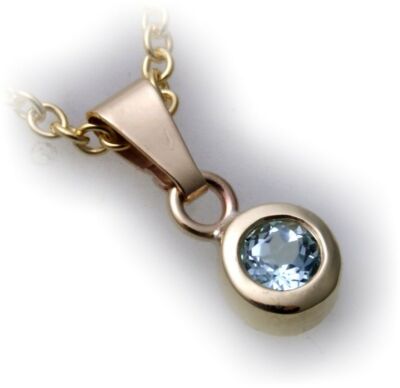 Collier Perles Topaze Bleue Autriche - Argent 925 - 44 Cm