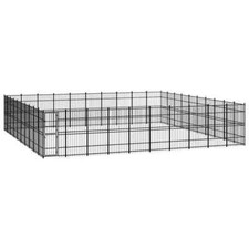 NNEVL Outdoor Dog Kennel Steel 92.16 m 