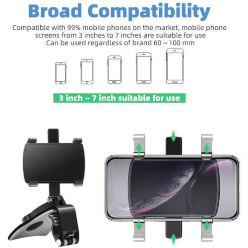 Handyhalterung Auto Armaturenbrett Universal KFZ Handy Smartphone Halter 360 - Bild 3 von 12