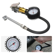 220PSI Tire Inflator with Air Pressure Gauge Mechanical Dial 1/4" FNPT Air Tool