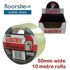 Double Sided Adhesive Tape Carpet & Underlay High Performance 50mm x 10 mtr roll