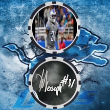 Kerby Joseph - Detroit Lions - 2024 NFL Season Poker Chip - *SIGNED*