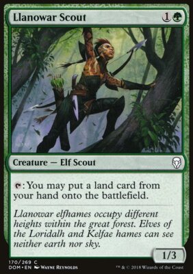 MTG Magic the Gathering Llanowar Scout (170/296) Dominaria LP