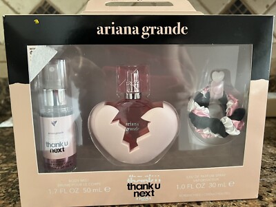Ariana Grande Thank U Next Gift Set 1oz/Body Mist 1.7oz.+ Scrunchies~New