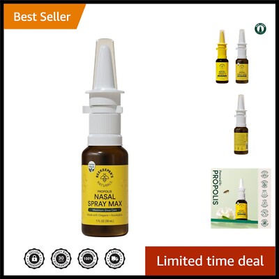 Propolis Nasal Spray - Non-Habit Forming Sinus Relief with Herbal Ingredients