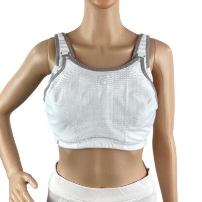 Glamorise Custom Control Wonderwire Sports Bra Size 36DD White