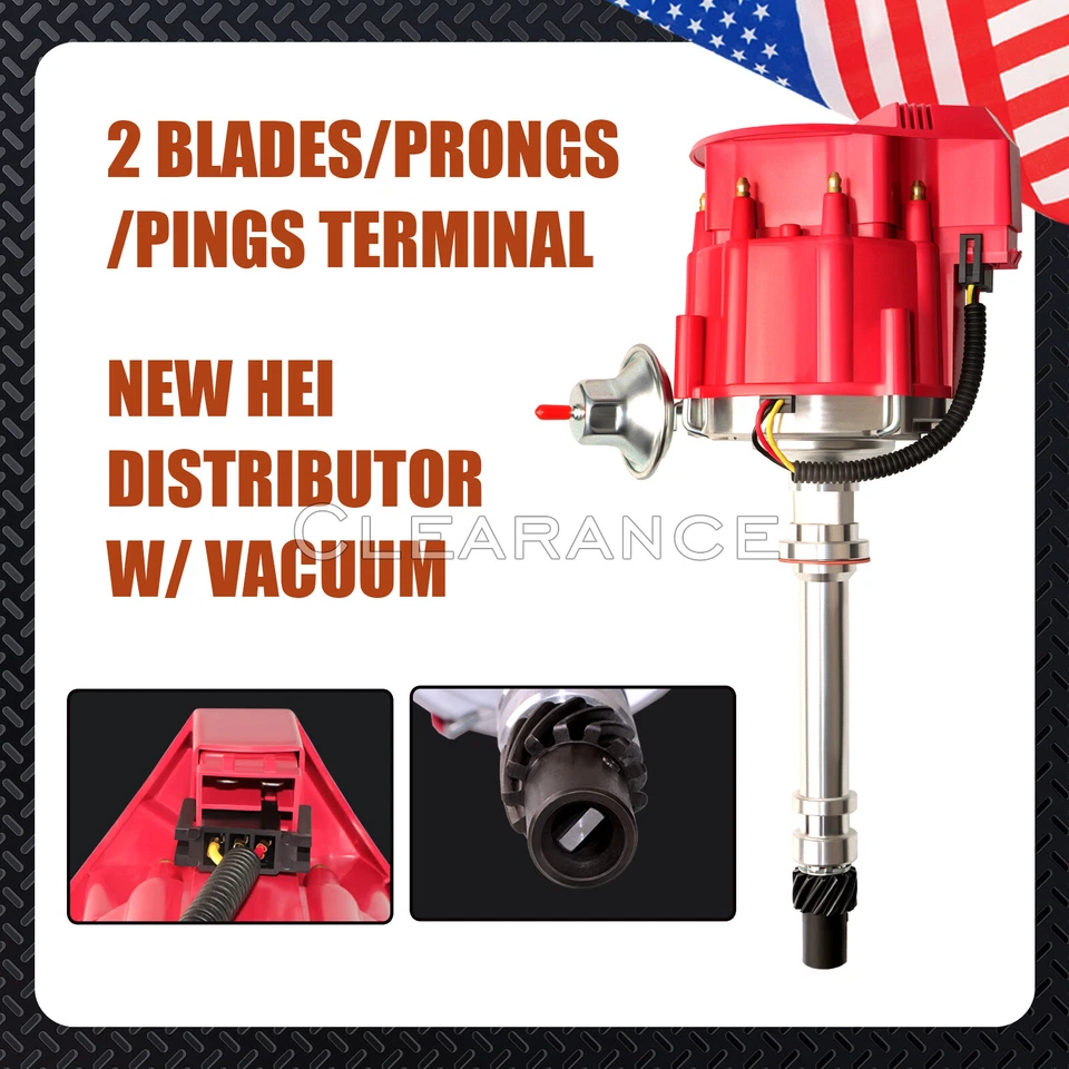 HEI Racing Distributor for Small Block SBC Chevy 305 350 400 & Wires 90* Kit Foto 2 de 4
