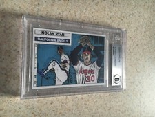 Nolan Ryan Original Art Sketch Card California Angels MLB Beckett BAS True 1/1