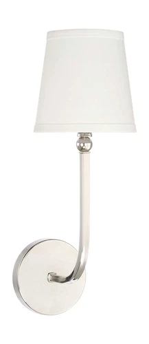 Capital Lighting 619311PN-674 Dawson Decorative White Fabric Stay-Straight Sh... - Picture 1 of 2
