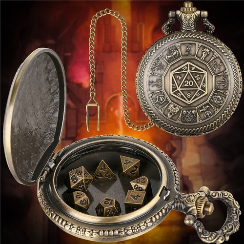 7pcs DND Dice Set Polyhedral Metal Dices for Dungeon and Dragons in Unique Case - Picture 8 of 12