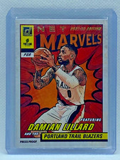 Damian Lillard 2021 Panini Donruss Net Marvels Press Proof Gold Foil Black Text