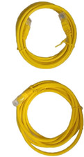 Two Ethernet Cable Voice And Data RJ-45 Patch Cord .24 AWG /350 Mhz. 7 Ft E/a