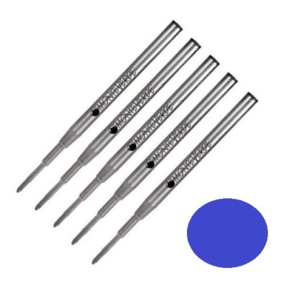 5 - MONTEVERDE Ballpoint Montblanc Style Pen Refill - BLUE, Medium Point, M13