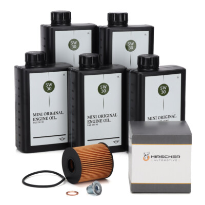 5L ORIGINAL 5W30 Motoröl HIRSCHER Ölfilter für MINI R56 R55 R60 R61 N12/14/16/18