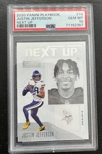 2020 Panini Playbook Next Up Justin Jefferson #NU-14 PSA 10 GEM MT Rookie RC