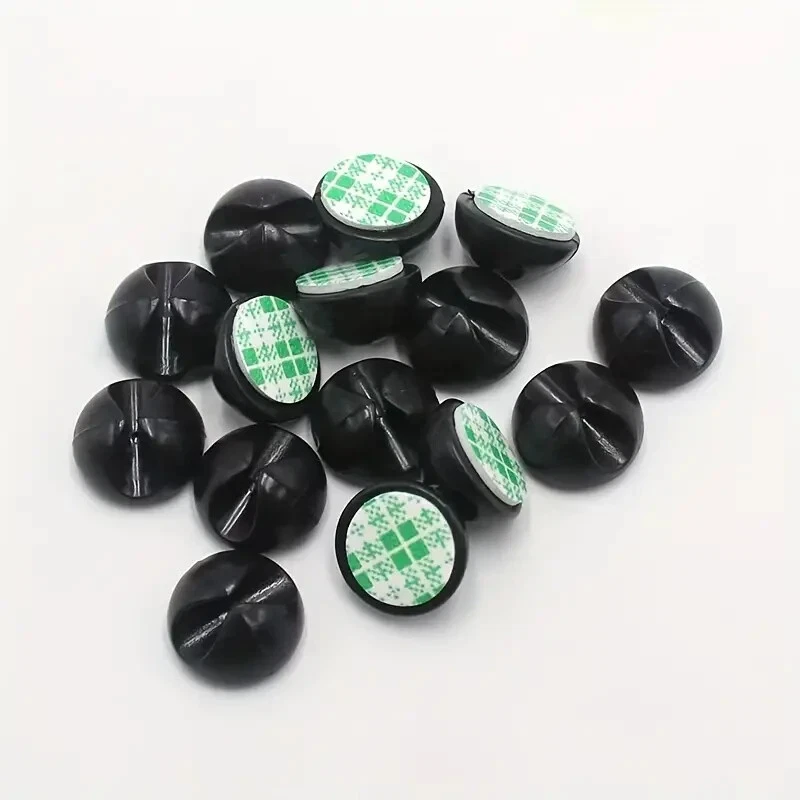 10Pcs Cable Clip Holder Tidy Adhesive Home Car Wire Tie Fixer Drop Clamp Cord - Image 3 of 4