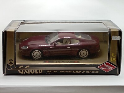 GUILOY 1/18 ASTON MARTIN DB7 IN METALLIC PLUM - EXCELLENT BOXED