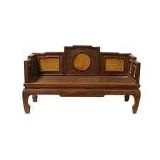 Chinese Rosewood Handmade Miniature Daybed Display Decor Art ws1912