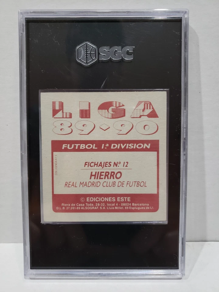 1989-1990 Ediciones Este Fernando Hierro Real Madrid Fichajes No12 SGC 5.5 Испания - Изображение 2 из 2