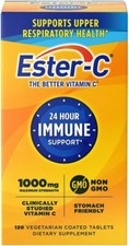 Ester-C Vitamin C 1000 mg Coated Tablets, Immune System Booster Supplement 120ct