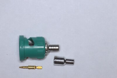 10 Stück BNC Stecker crimp AMP 50Ohm 1-414650 -2 grün RG174,188,179,u.a.