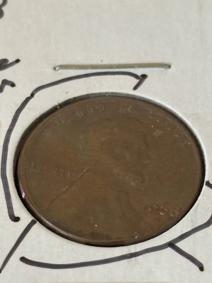 1968-D Lincoln Penny Double Rim No Rim DOUBLE ERROR - Image 2 of 3