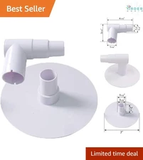 Pool Skimmer Plate with Elbow for Above Ground Pools Vacuum Adapter White
