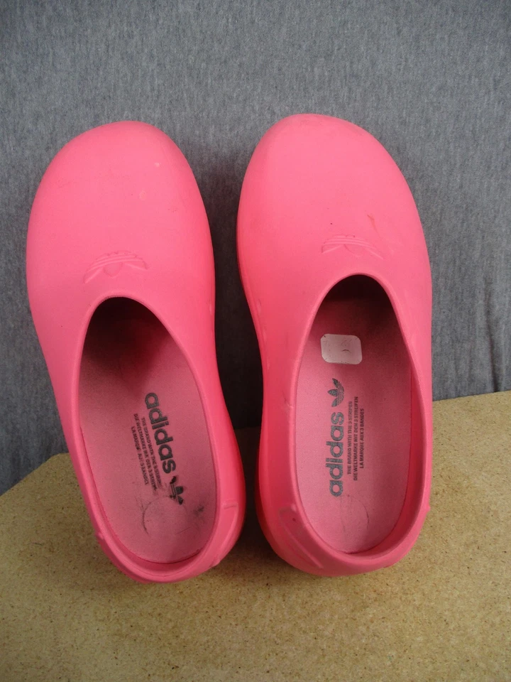 Adidas Zapatos Mujer Talla 8 Trifolio Goma Zuecos Sin Cordones Plataforma Confort Mula Foto 2 de 4