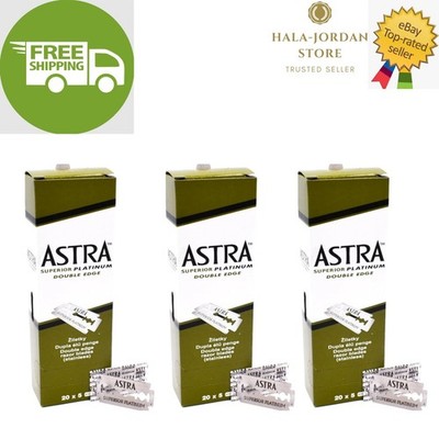 300 Klingen X Astra Superior Platinum Double Edge Rasierklingen  VERSANDKOSTE...