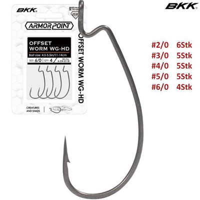 BKK OFFSET WORM WG-HD Armorpoint Wide Gap Angelhaken OCD Accessory System Box