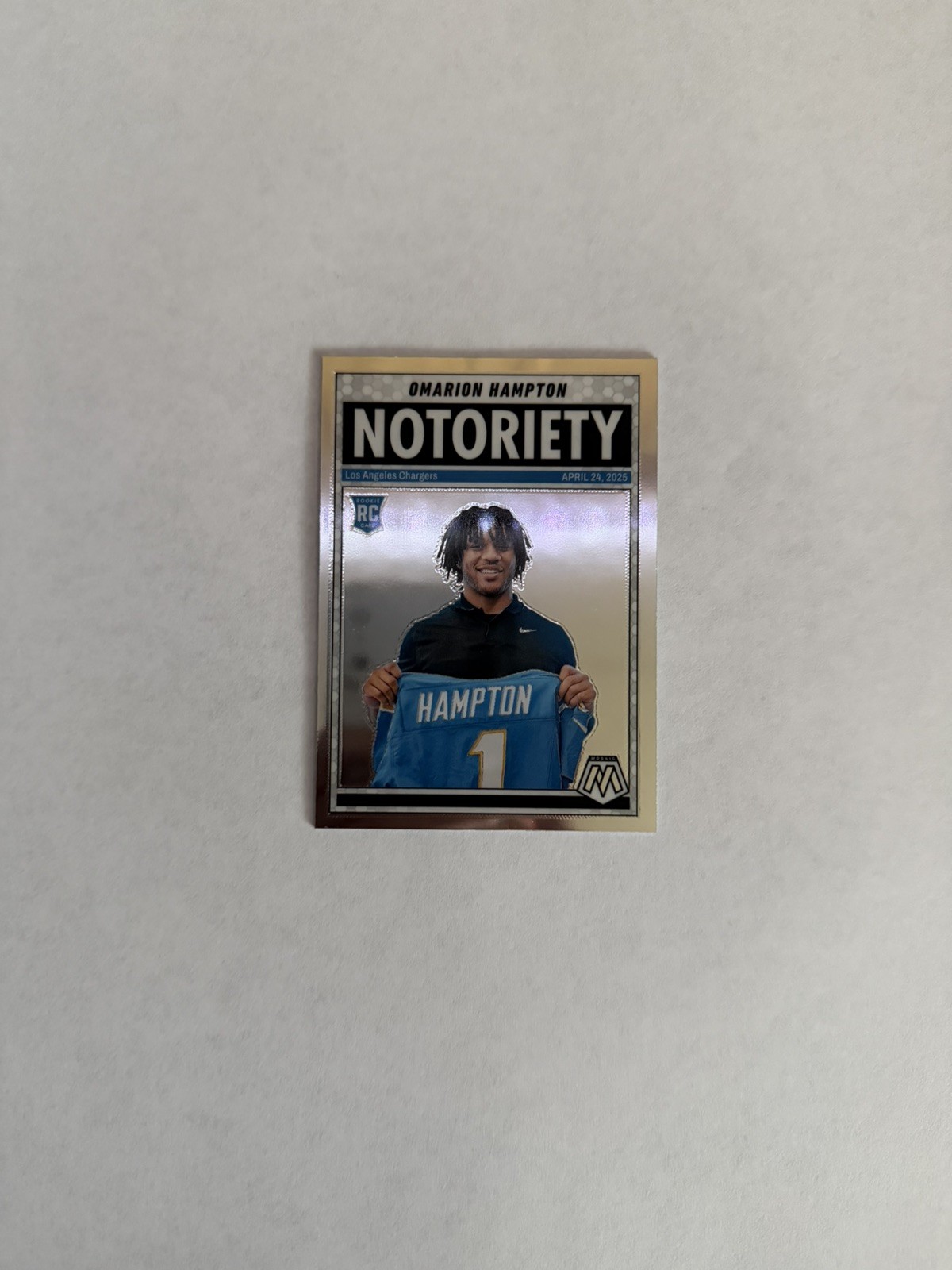 2025 Panini Mosaic NOTORIETY Omarion Hampton ROOKIE #20 - LA Chargers