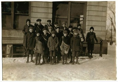 Barre Times Newsies,Newsboys,Barre,Vermont,Child Labor,Lewis Wickes Hine,1916