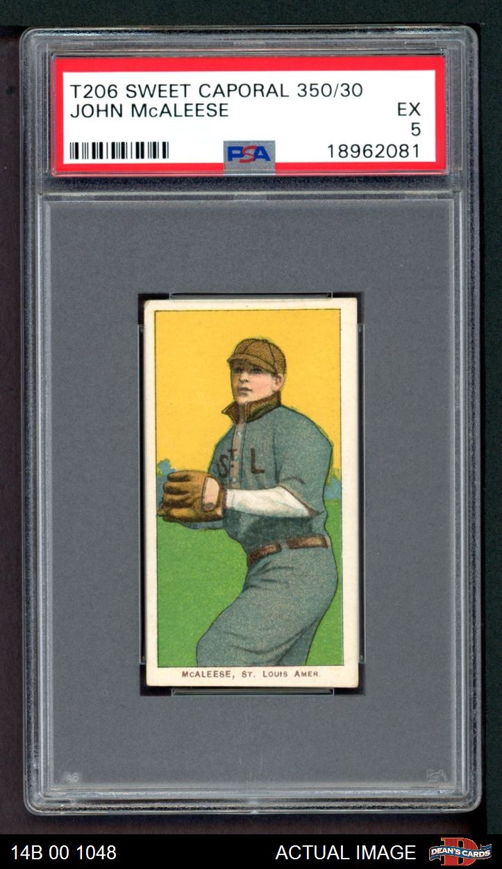 1909 T206 John McAleese Browns PSA 5 - EX