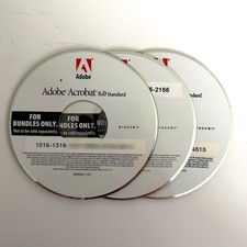 Adobe Acrobat 6.0 Standard For Windows w/ Serial Number BUNDLE, lot of 3