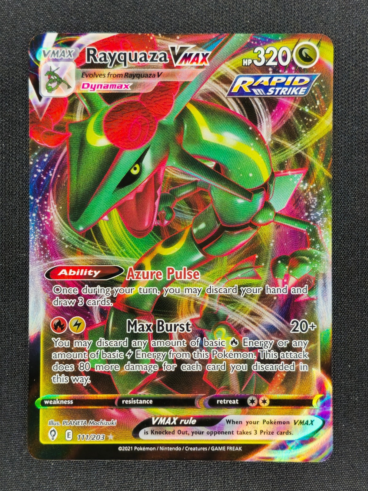 Rayquaza Vmax 111 Pokemon Evolving Skies 2021 NM 🔥🔥🔥