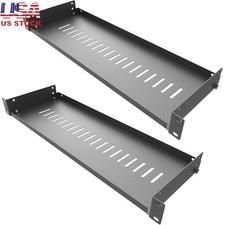 Heavy Duty 1U Rackmount Shelf Slotted Venting Compatible W/ 19 inch Racks New